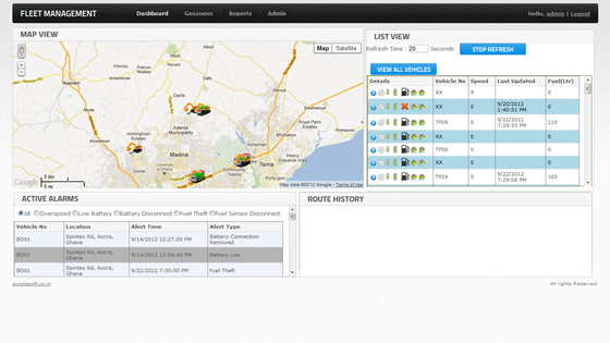 Web Applications: Fleet Management