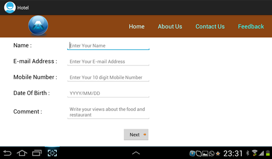 Android Apps: Restaurant Management system